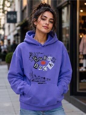 Mean Girls Purple 'Burn Book' Graphic Hoodie